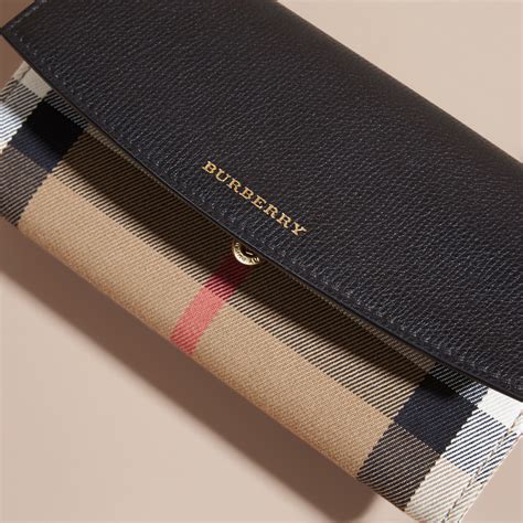 burberry check continental wallet|Burberry black wallet.